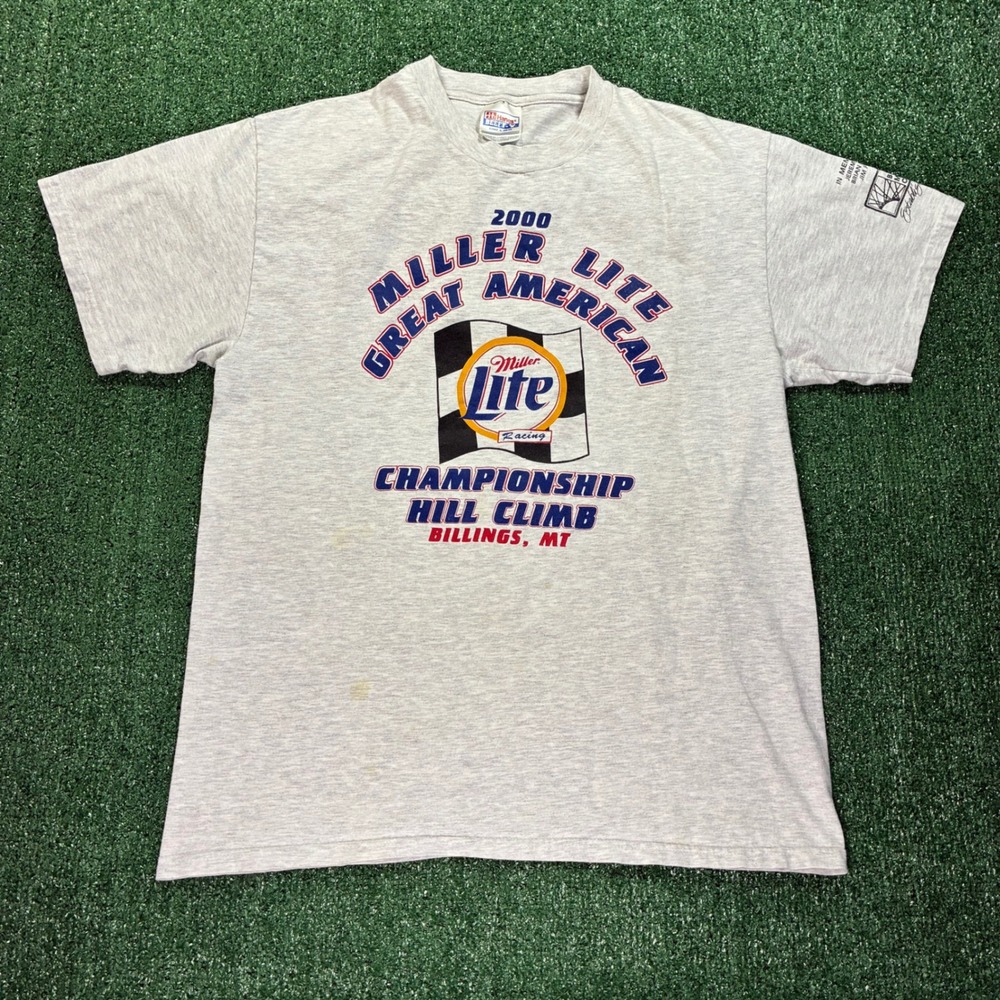 Y2K 2000's Miller Lite Racing Graphic T-shirt